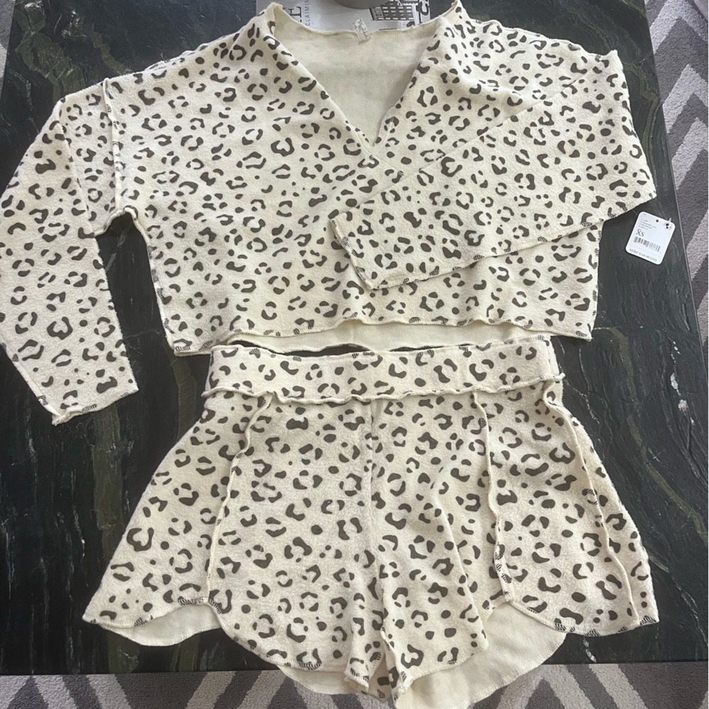 Free People shorts and sweatshirt set NWT